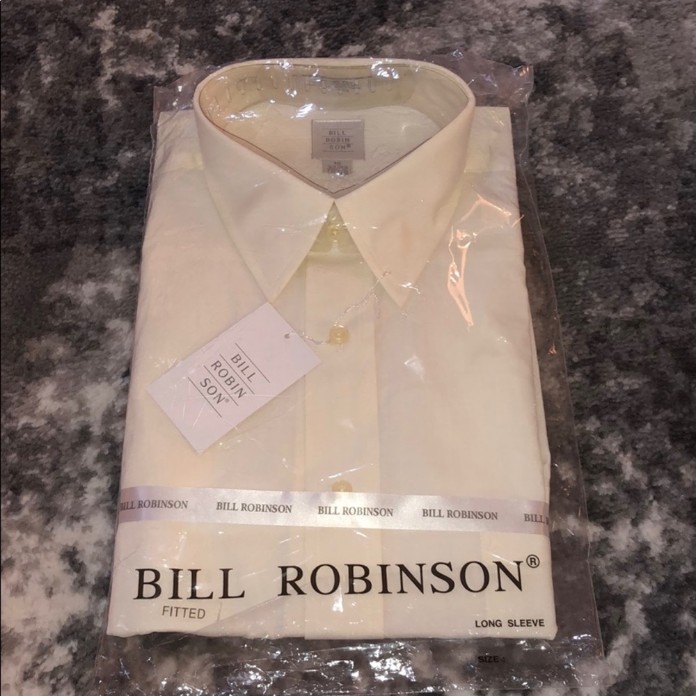 BILL ROBINSON Long Sleeve Fitted Dress Shirt 16